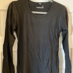 SmartWool black lightweight base layer top